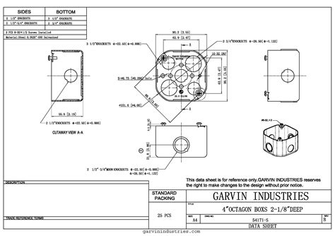 octagonal junction box dimensions